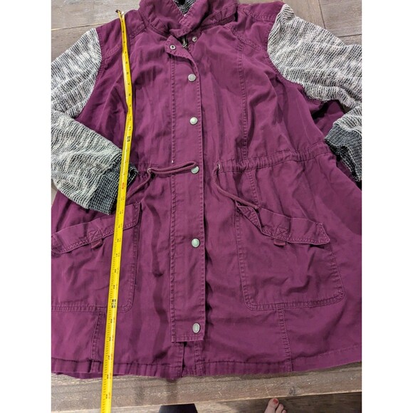 Womens TORRID Purple Anorak Jacket Size 2  Lightweight Hooded - Picture 4 of 5